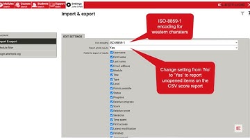 Electude USA -  Teacher settings | Import and export