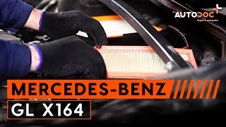 Cómo cambiar Filtro de aire de motor MERCEDES-BENZ GL-CLASS (X164) - vídeo guía