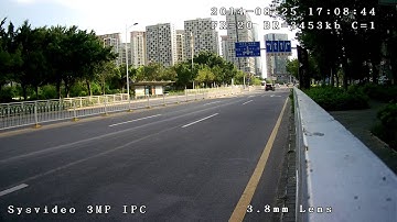 Sysvideo SC9830 3MP IPC demo video on road daytime 6