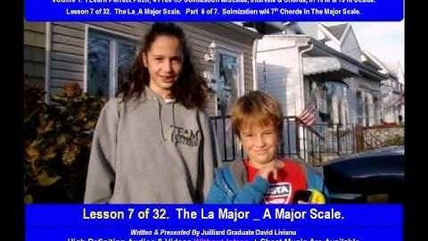 Part 6a. LESSON 7 of 32, The La_A Major Scale. THEORY