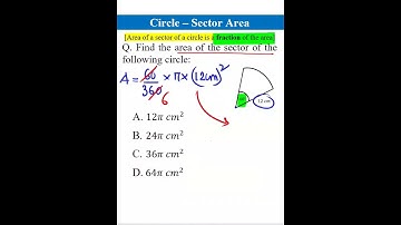 Geometry - Sector Area of Circle #shorts #maths #geometry #mensuration #circle #area