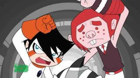 Super Robot Monkey Team Hyperforce Go Shadow Over Shuggazoom Battle Scene