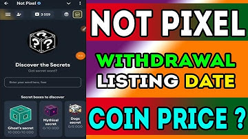 Not Pixel Withdrawal & Listing Date 100% Confirm | Not Pixel Coin Price Prediction | Not pixel | AGP