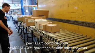 pewiSYS pewiFLEX powered flexible roller conveyor