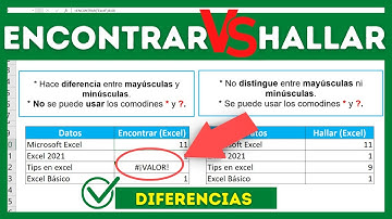Cuál es la DIFERENCIA entre la Función HALLAR y ENCONTRAR en Excel