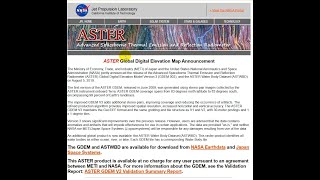 Cara Dowonload ASTER Global Digital Elevation Map Announcement
