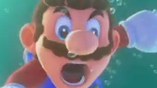 super mario odyssey e3 trailer but when marios face is in the shot, the audio becomes distorted