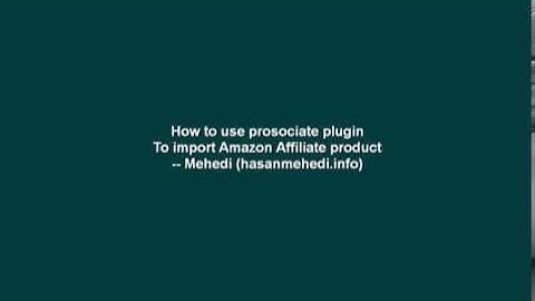 How to use prosociate plugin