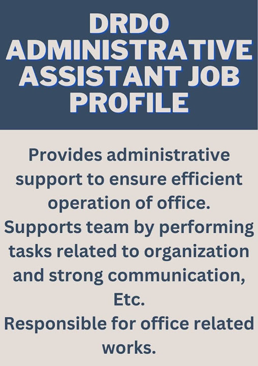 drdo administrative assistant job profile shortsfeed 