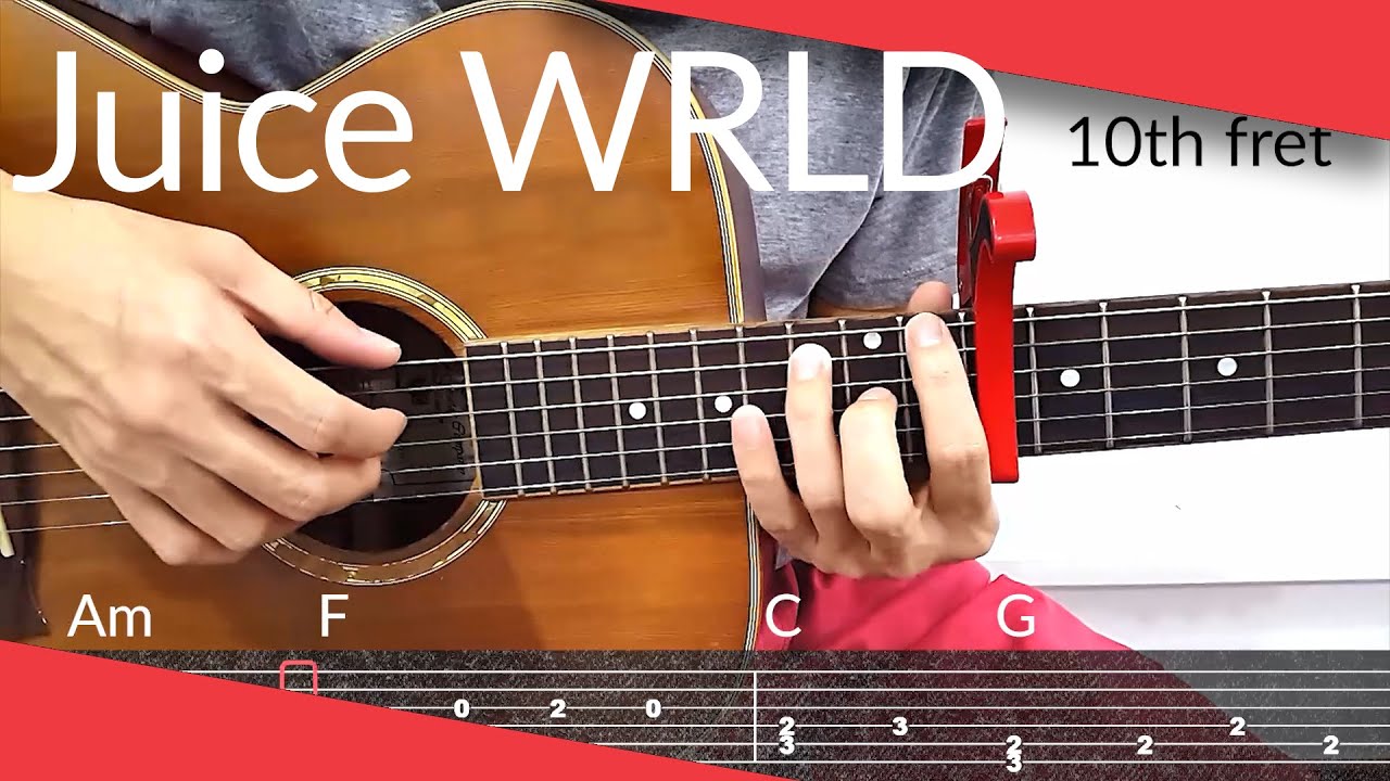 Meant To Be (Juice WRLD) Guitar Tutorial Tab, Chords YouTube