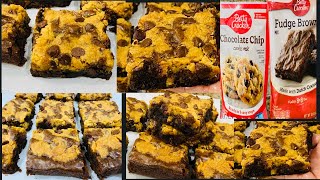 How To Make Brookies Using Betty Crocker Chocolate  Chip Cookie Mix & Fudge Brownie Mix