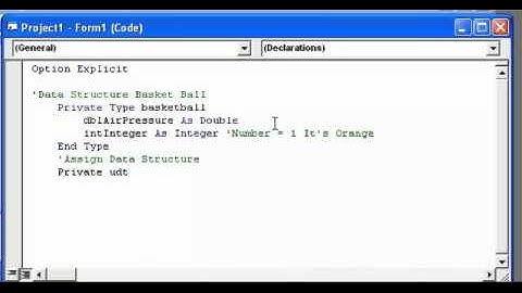 Video 3: VB 6 Programming, User Defined Type, With, If Then, Select Case Part 1