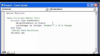 Video 3 Vb 6 Programming, User Defined Type, With, If Then, Select Case Part 1