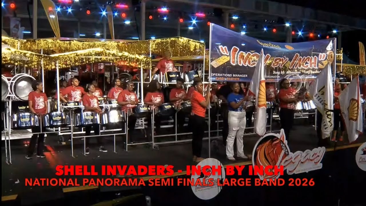 Shell Invaders Sponsors Shell Invaders Inch by Inch Large Band Panorama Semi-Finals Trinidad ...