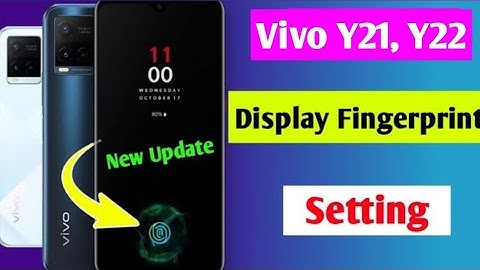 Vivo Y21 in display fingerprint setting | vivo y21 me in display fingerprint kaise lagaen | vivo y22
