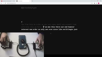 smol handwired keyboard typing test