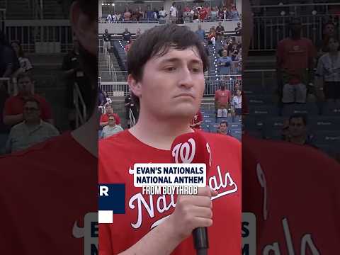 Boy Throb's Evan Papier Sings the National Anthem at Nats Park
