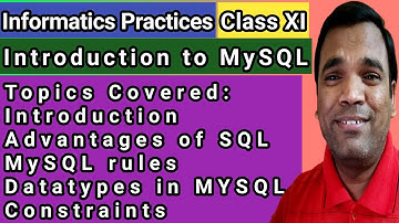 introduction to mysql class 11 | introduction to structured query language (sql) class 11 Part I