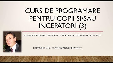 Curs de programare online GRATUIT pentru incepatori / copii - Curs 3