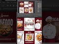 Seafood Poster Design in Photoshop 🔥 (Restaurant Ad) #shorts #ytshorts #seafood #photoshoptutorial