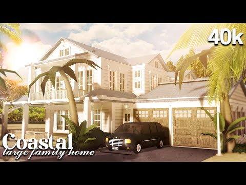 Bloxburg: 40k Large Coastal Family Home | Roblox | Speedbuild
