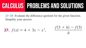 27. Evaluate the difference quotient for the given function. Simplify your answer. f(x)=4+3x-x^2,