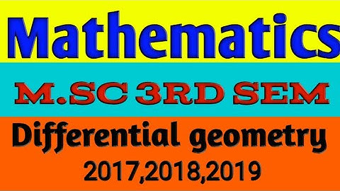 Differential geometry M.Sc math 3rd sem {HNB}previous year paper
