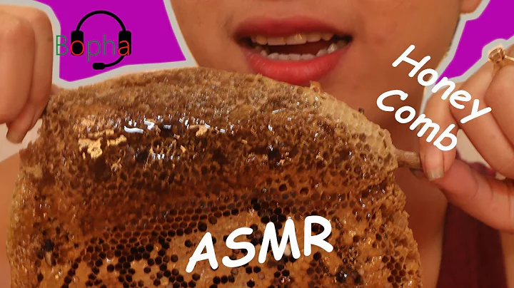MUKBANG ASMR EATING RAW NATURAL HONEYCOMB ( Soft Relaxing Eating Sound ) | Bopha ASMR