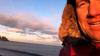 January Finger Freezing Cold Surfcast Massachusetts Bay