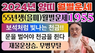 1955년생 양띠 월별운세(2024년 을미생 월별운세)  갑진년의  각 달 별 운세(2월~12월) 살펴 보시…
