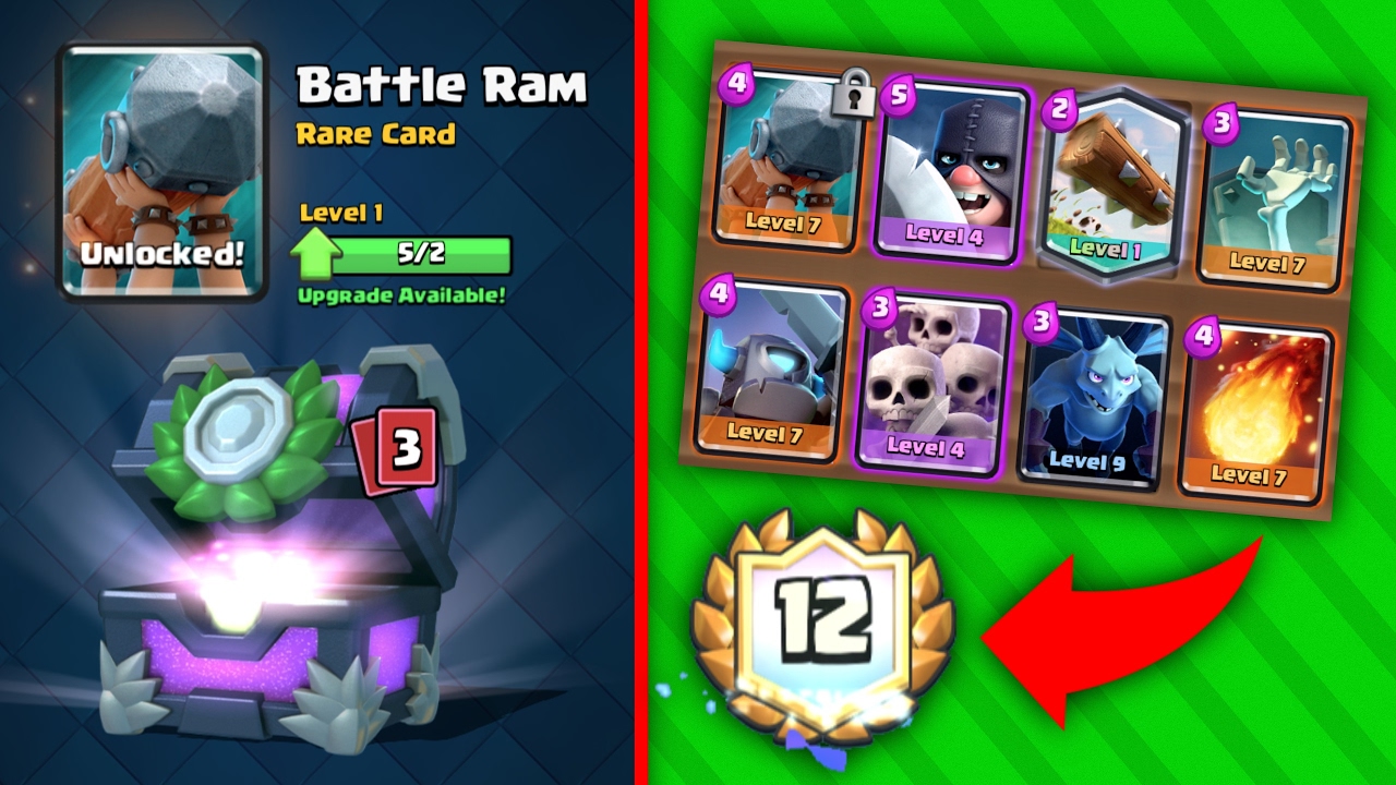 CLASH ROYALE RAM DECK 12 Battle Ram Challenge | BEST Clash Deck - YouTube