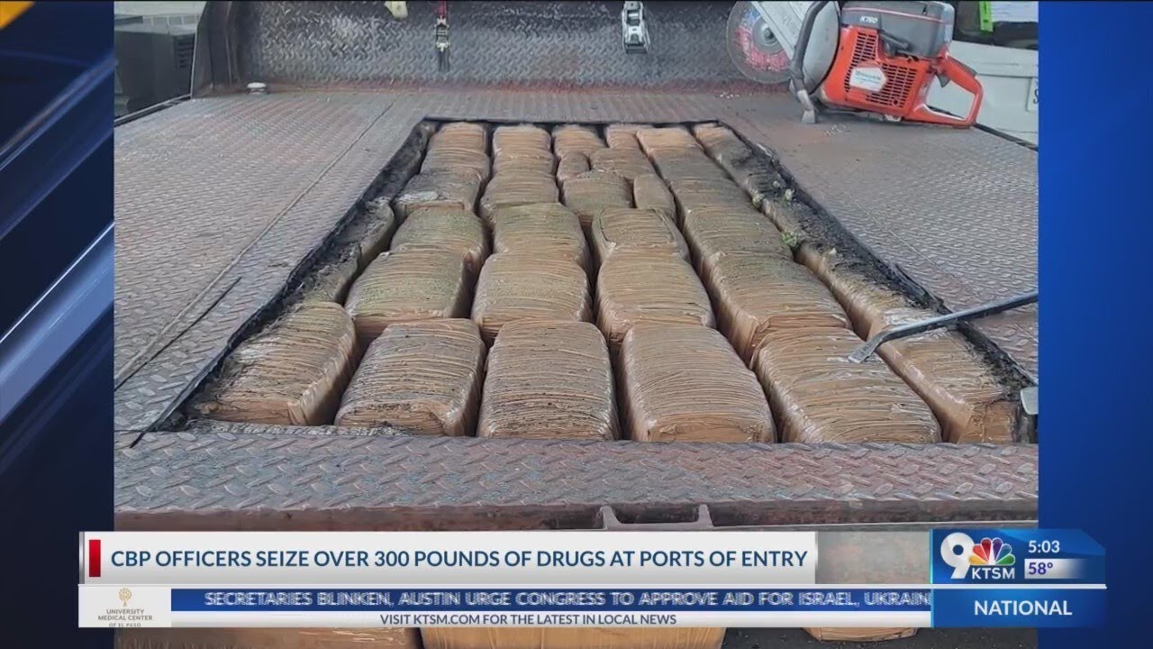 CBP officers seize over 300 pounds of drugs at ports of entry - YouTube