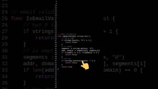 Email Validation in #golang