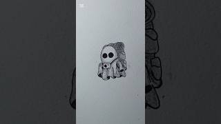How to draw ghost with travel 👻 Part 5 | easy draw tutorial 🔅