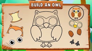 Learn to fix - Build an Owl 🦉 Kids Game Video | Pop Teen Toons screenshot 2