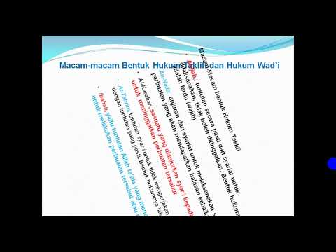 Hukum Taklifi Dan Hukum Wadh I Youtube