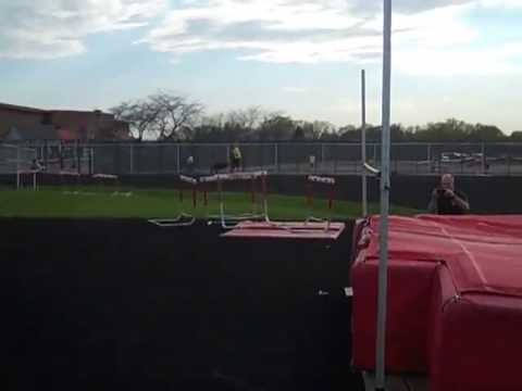 Teaching Dawson how to high jump