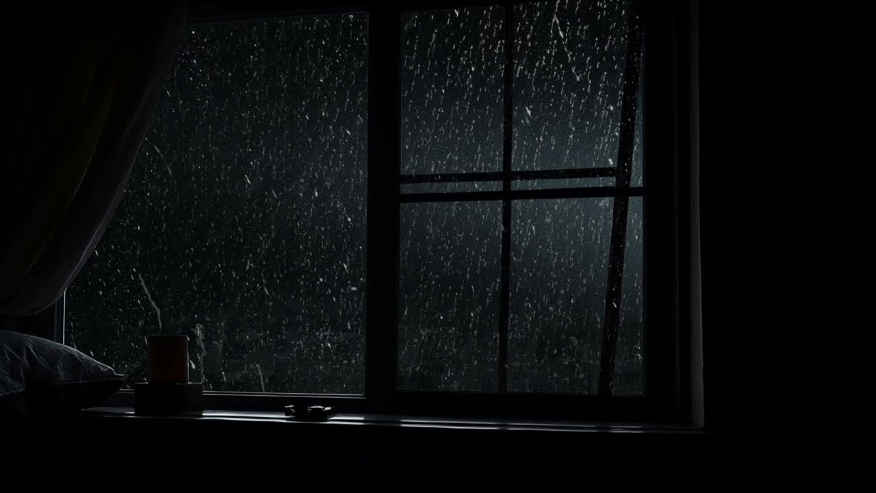 Soothing Rain Falling on Window | Calm Thunder for Sleep, Relax, Study & Meditate