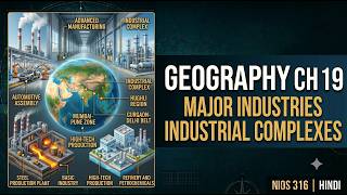 Geography Ch 19 | Major Industries and Industrial Complexes | NIOS 316 - Secondary Course | Hindi