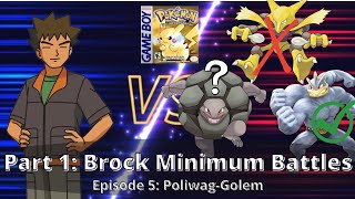 How many Pokemon beat Brock? #MinimumBattles #PokemonYellow 5/10
