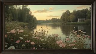 Spring Riverside Ambience | Luxury Floral Sunset Scene | 1 Hour 4K TV Frame Art screenshot 5