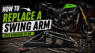 How to Replace the Swing Arm on the 2023 Kawasaki ZX6R SportbikeTrackGear.com Project Bike