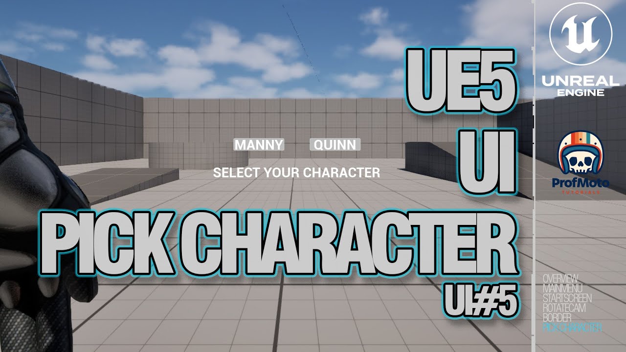 Menu to Pick your Character - User Interface for Unreal 5.5 New Series ...