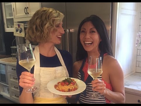 Blistered Tomato Linguini in a White Wine Garlic Sauce with Brittany Ishibashi