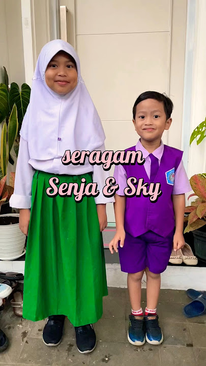 Seragam Sekolah Kakak Senja & Sky  #shorts #musiktostos #mirror #senjafirsta #langitputrasky