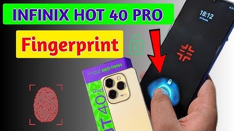 Infinix Hot 40 Pro Display Fingerprint Lock Setting | How to set fingerprint lock in infinix hot 40