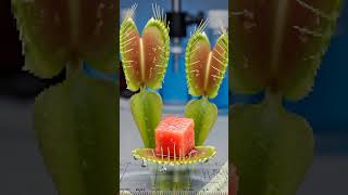 Venus Flytrap Eating Strawberry in Slow Motion 😱 #satisfying #satisfying #asmr