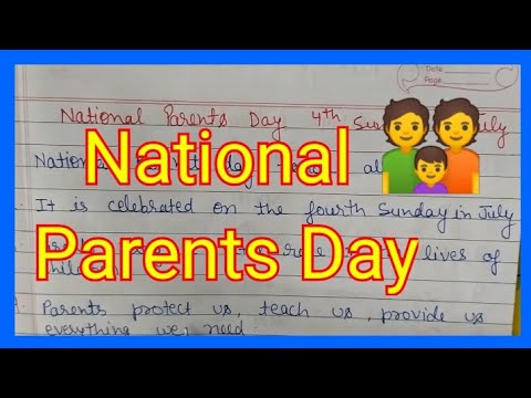 parents day essay writing