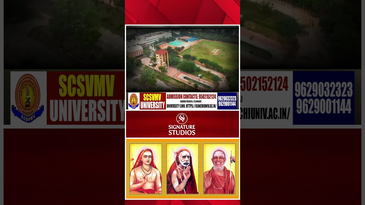 SCSVMV Kanchi University VICE-CHANCELLOR  Prof. G. Srinivasu Exclusive Promo  |@signaturestudiostv