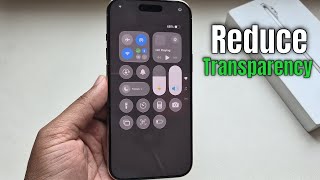 How to off transparency in iphone | Reduce transparency iphone